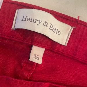 Henry & Belle denim jeans in red